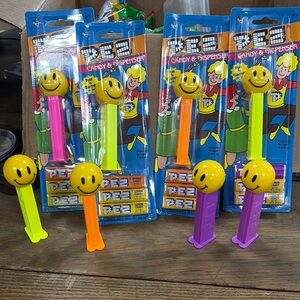 Smiley Face PEZ Candy Dispensers Set